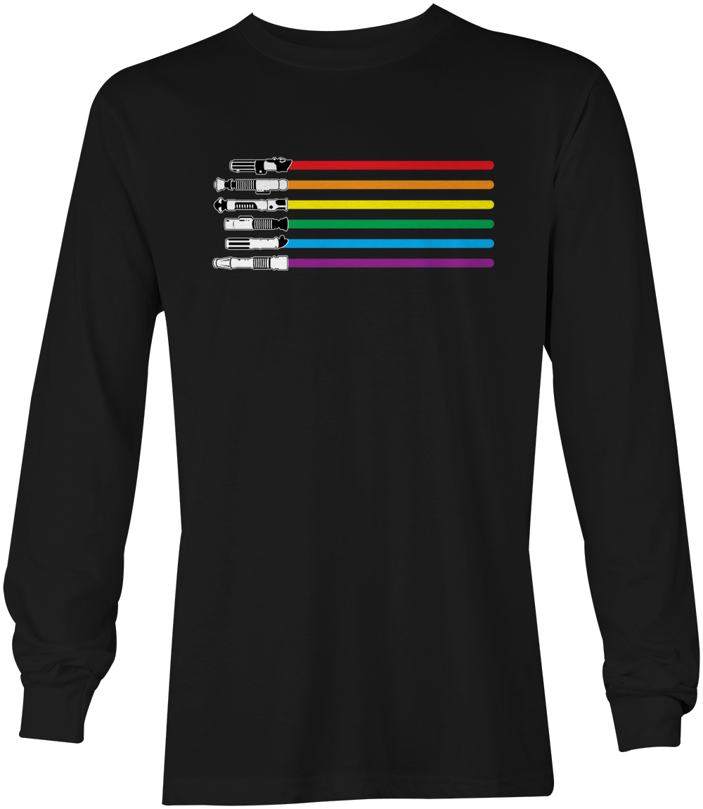 lightsaber rainbow shirt