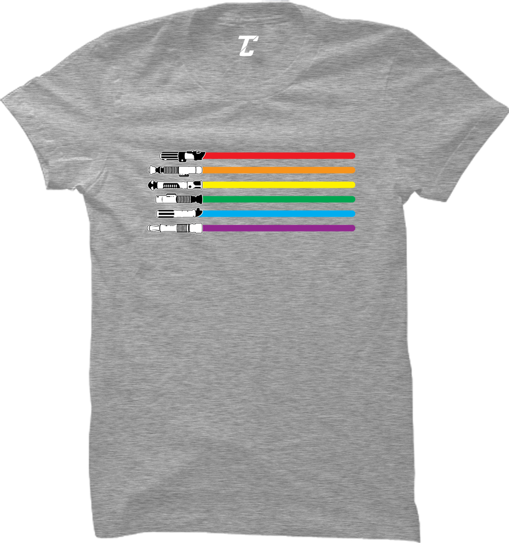 lightsaber rainbow shirt