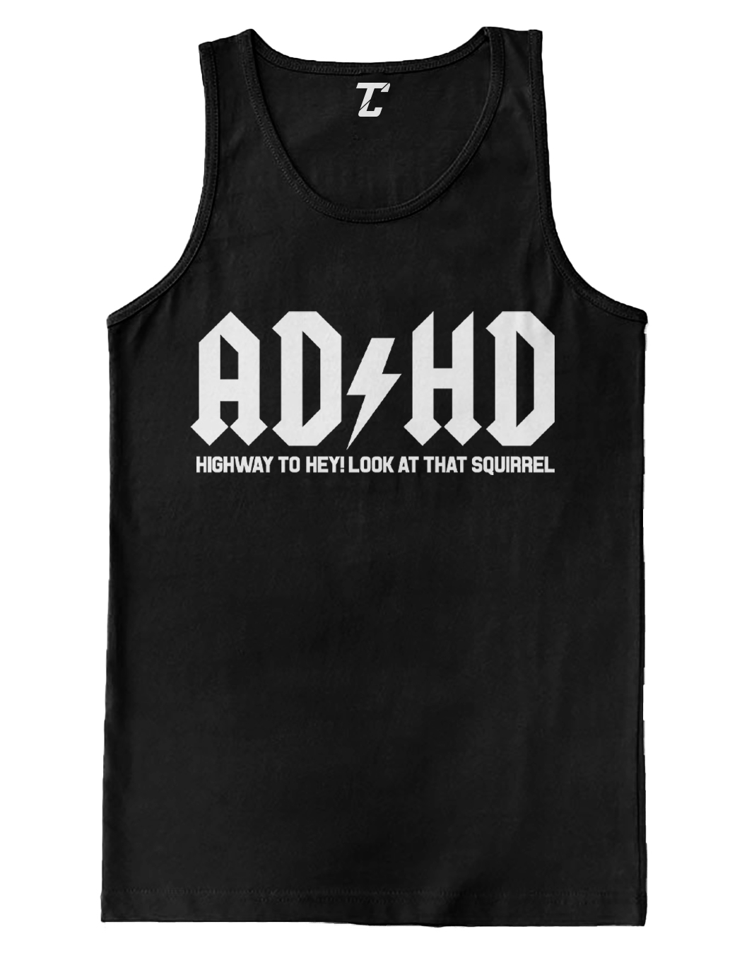 ADHD – Music Rock Band Parody Lightning Funny Joke Men’s Tank Top
