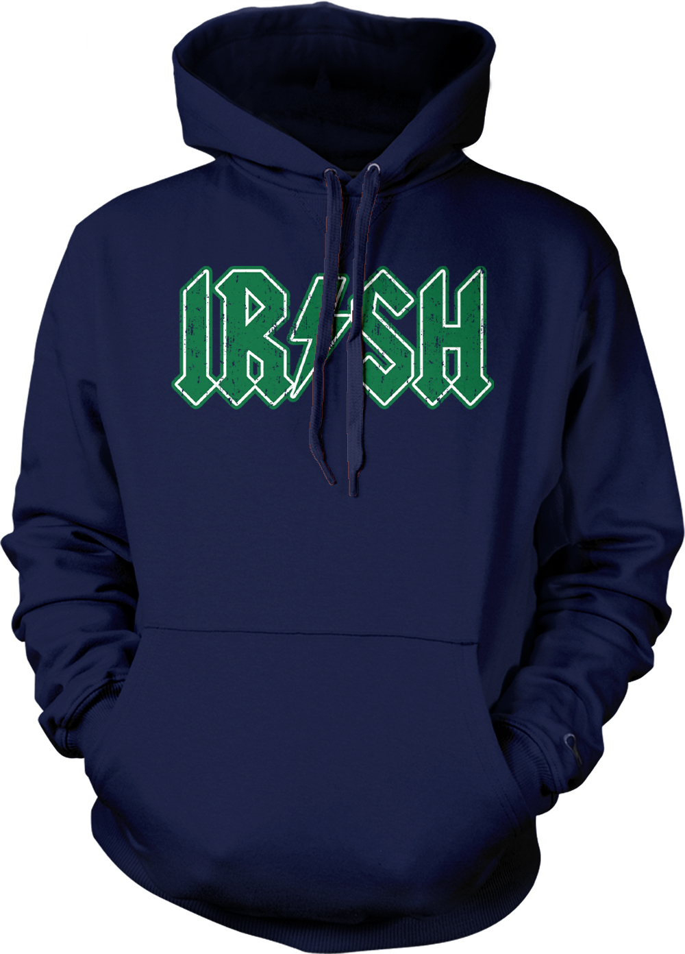IRISH Lightening Bolt Ireland Pride St Patricks Day Hoodie Pullover Sweatshirt 