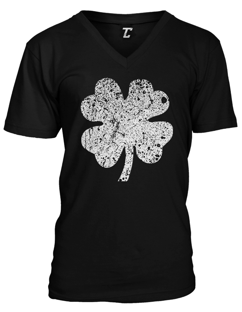 Four Leaf Clover – St. Patrick’s Day Luck Irish Unisex V-Neck T-shirt