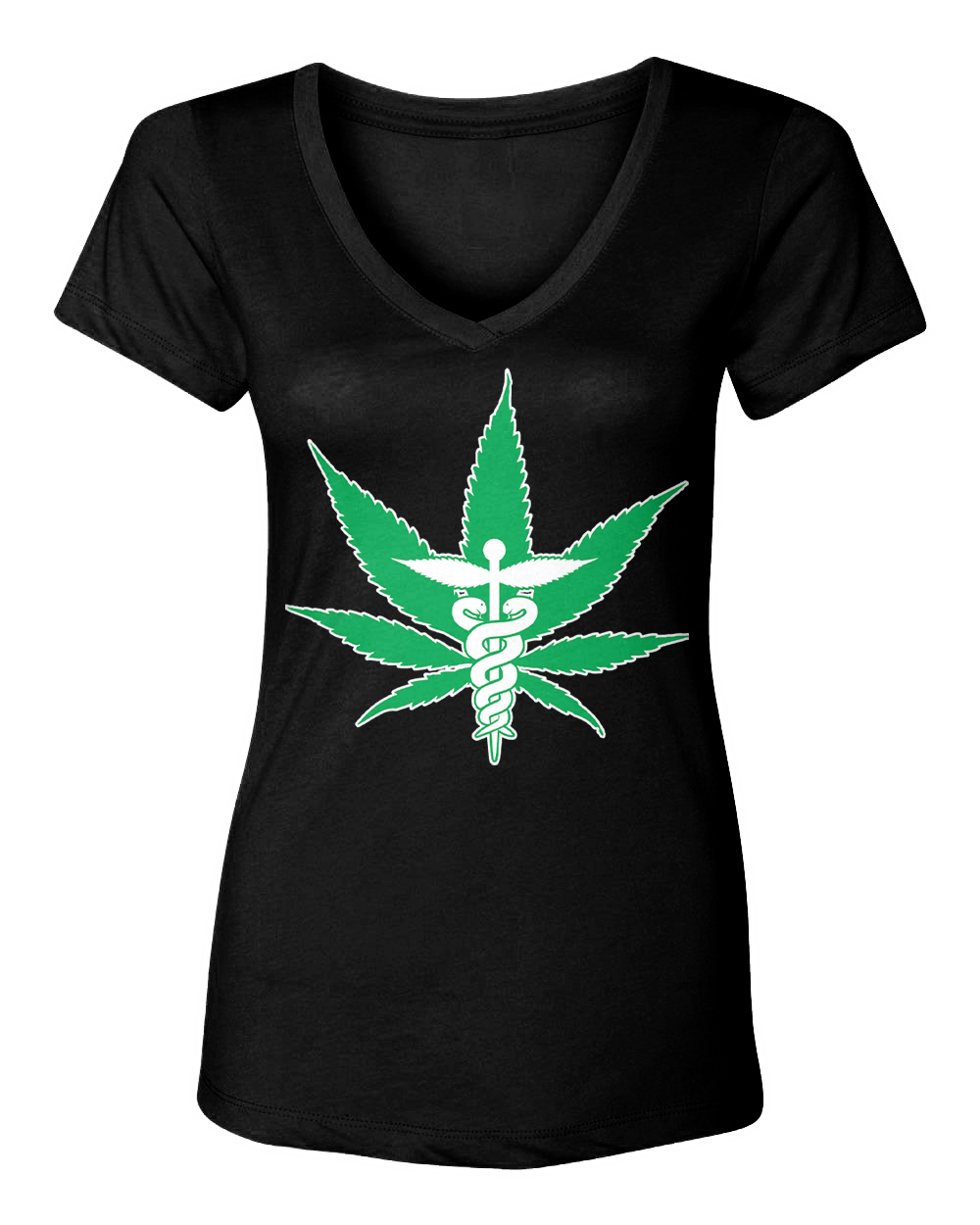 Medical Marijuana – Weed Stoner Pot 420 Cannabis Women’s V-Neck T-Shirt