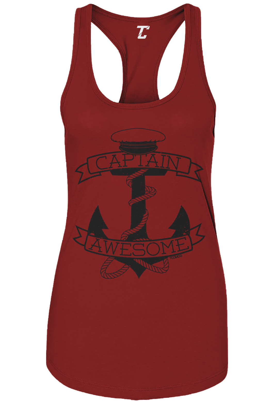 Captain Awesome – Nautical Sea Beach Ocean Anchor Boat Women’s Tank