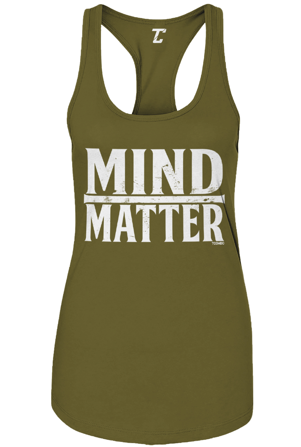 Womens Inspirational Flowy Fitness Tank Top. Mind Over Matter