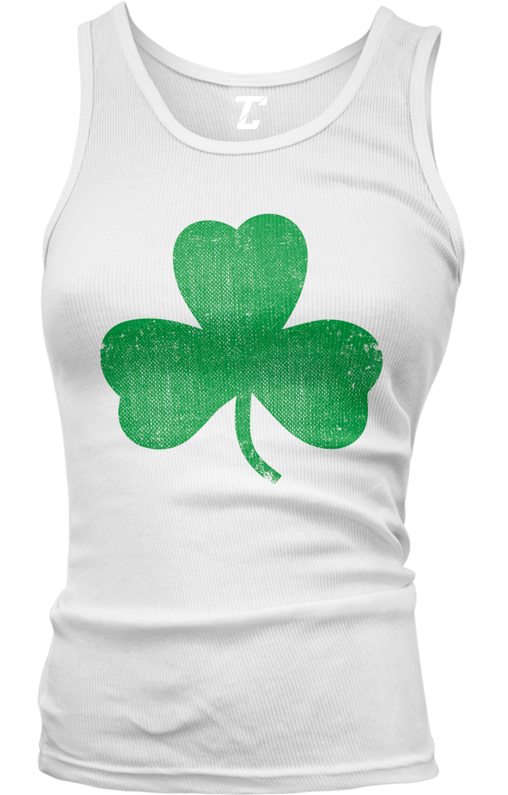 Green Shamrock - St. Patrick's Day Irish Luck Clover Juniors Tank Top