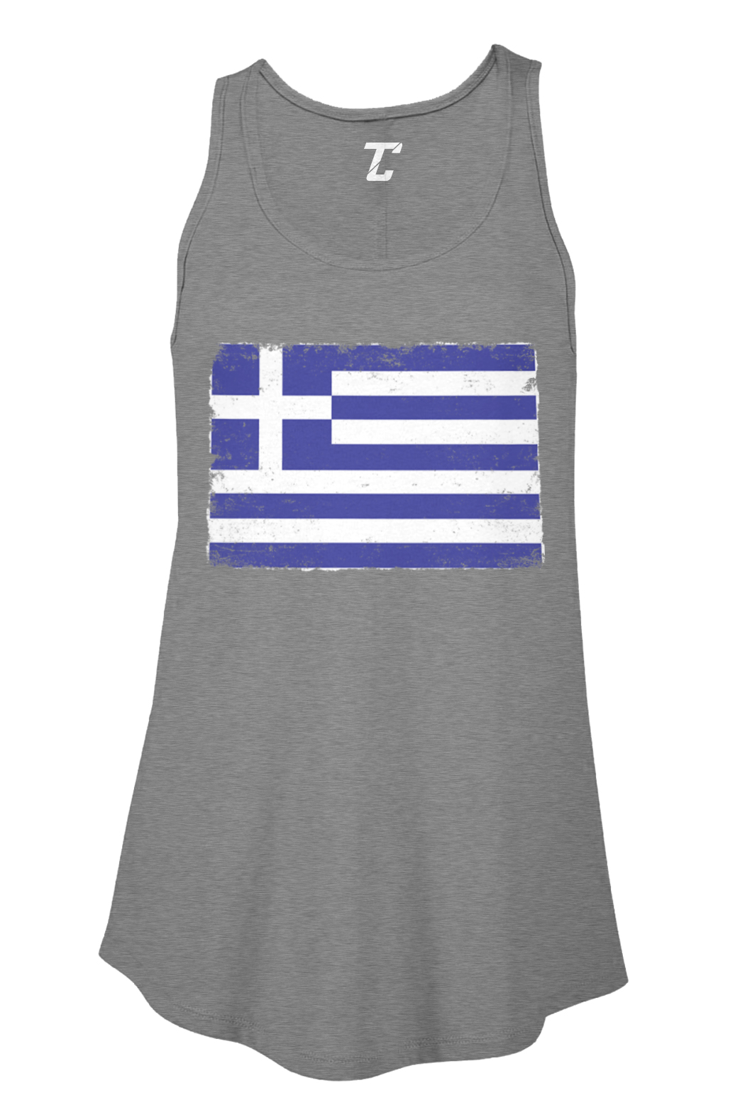 Threadrock Women's Greece Flag Racerback Tank Top Athens Greek Europe Pride 