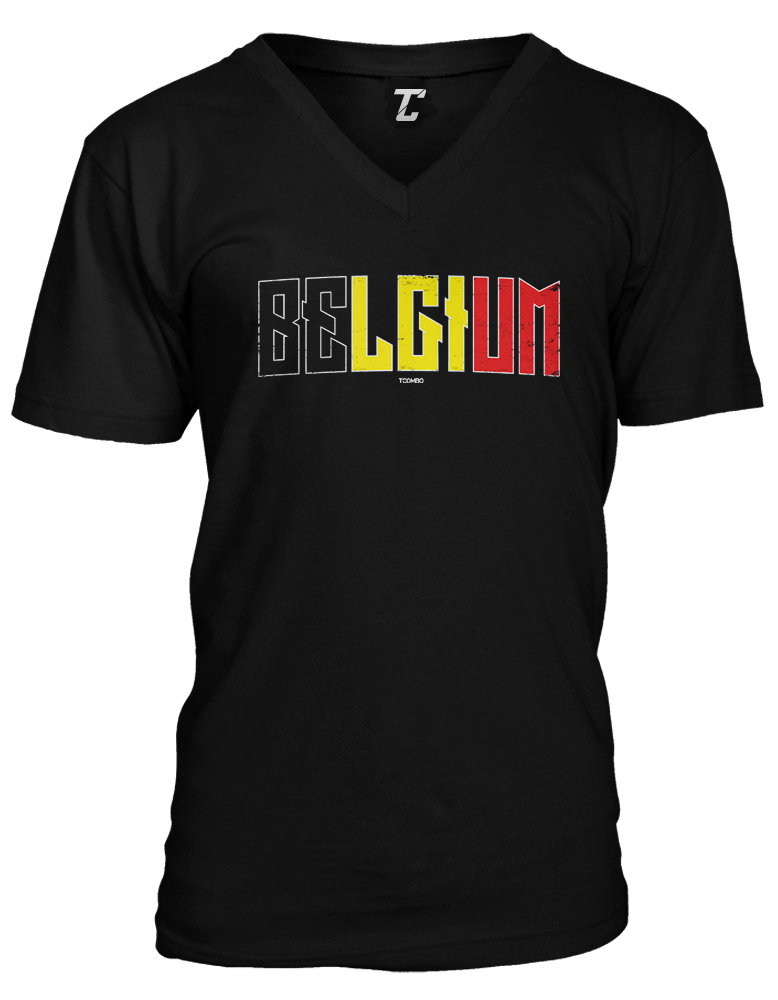 Belgium – Belgian Flag Pride Proud Country Heritage Unisex V-Neck T-shirt