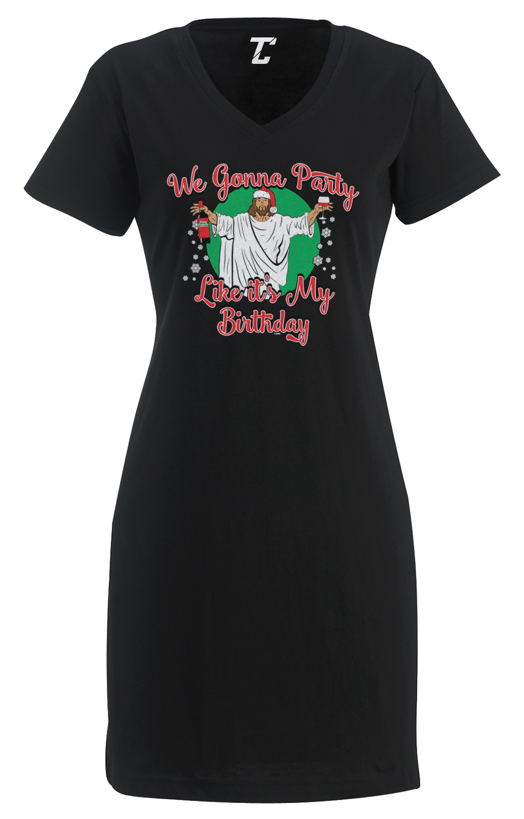 white christmas dresses Merry Sequin T-Shirt Dress main image 1