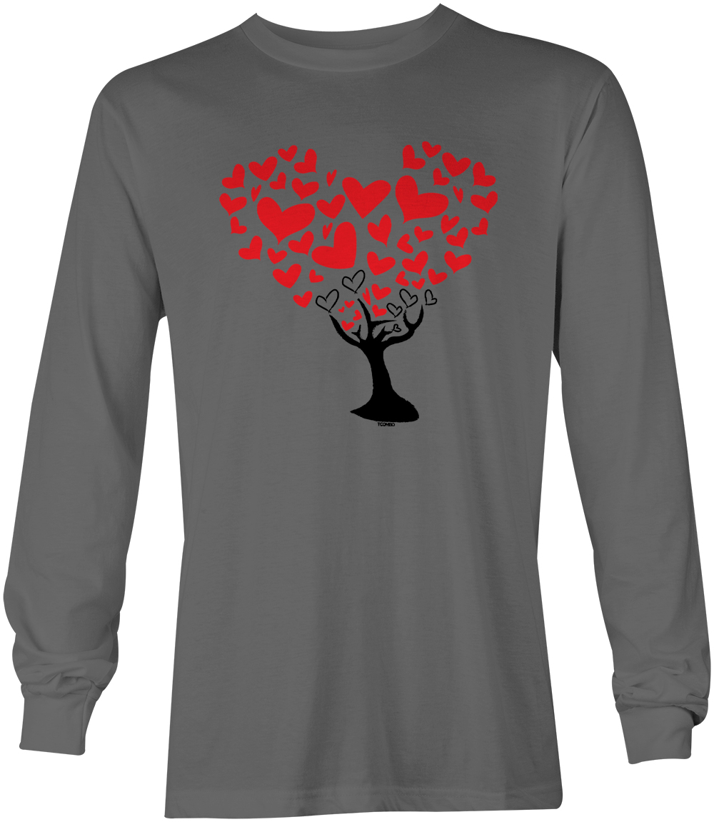 Heart Tree – Valentine’s Day Leaves Love Unisex Long Sleeve Shirt