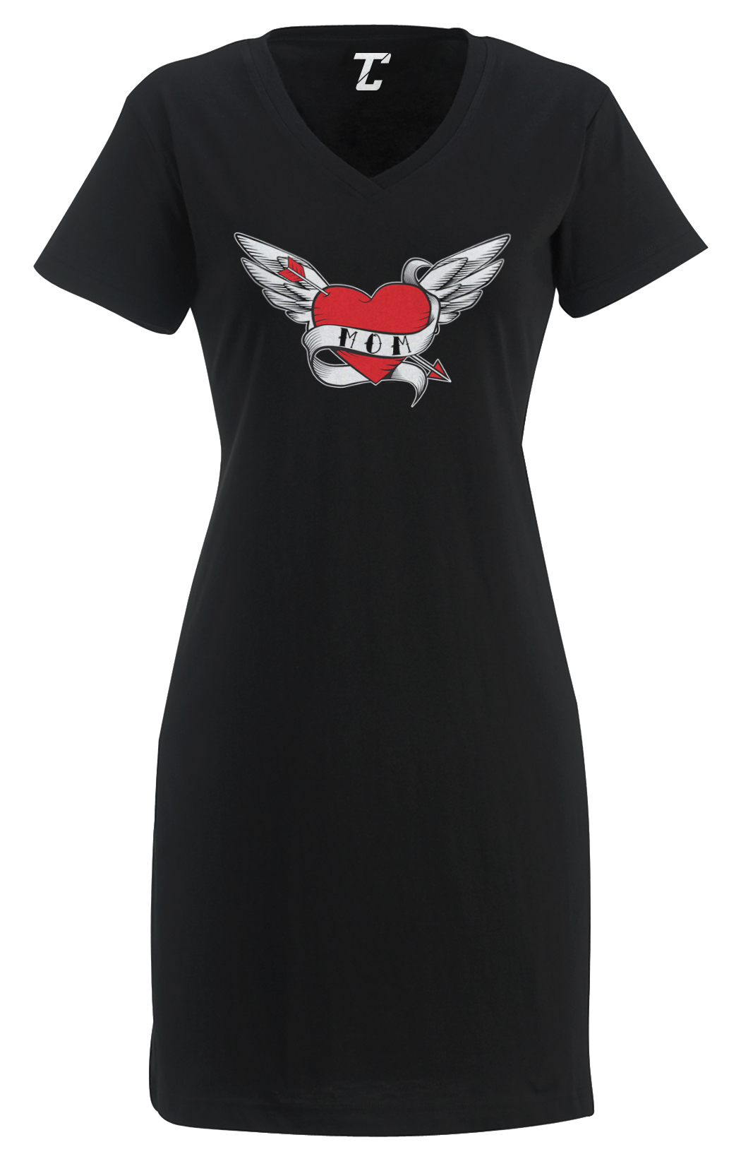 Mom Tattoo – Heart Love Wings Cool Mother Mommy Women’s Dress