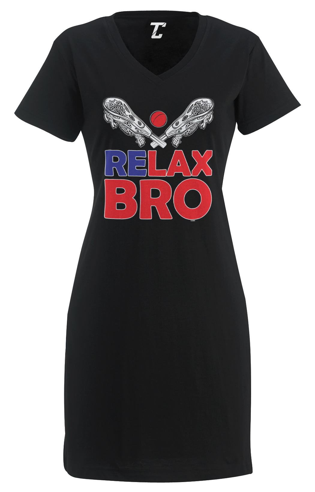 Relax Bro – Lacrosse Player Sports LAX Stick And Helmet Women’s Dress
