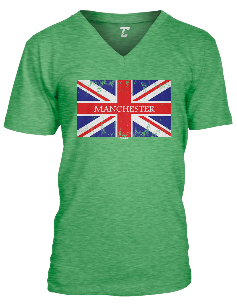 Great Britain Union Jack Flag Colors United Kingdom GBR Men's V-Neck Sport Tee 