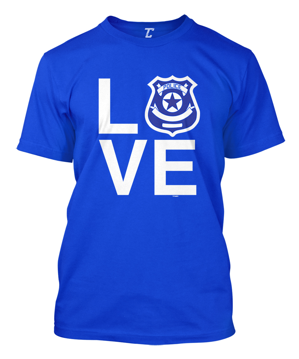 Love Police Officer Cap Badge Handcuffs Lights T-shirt" Poster For Sale By Zcecmza