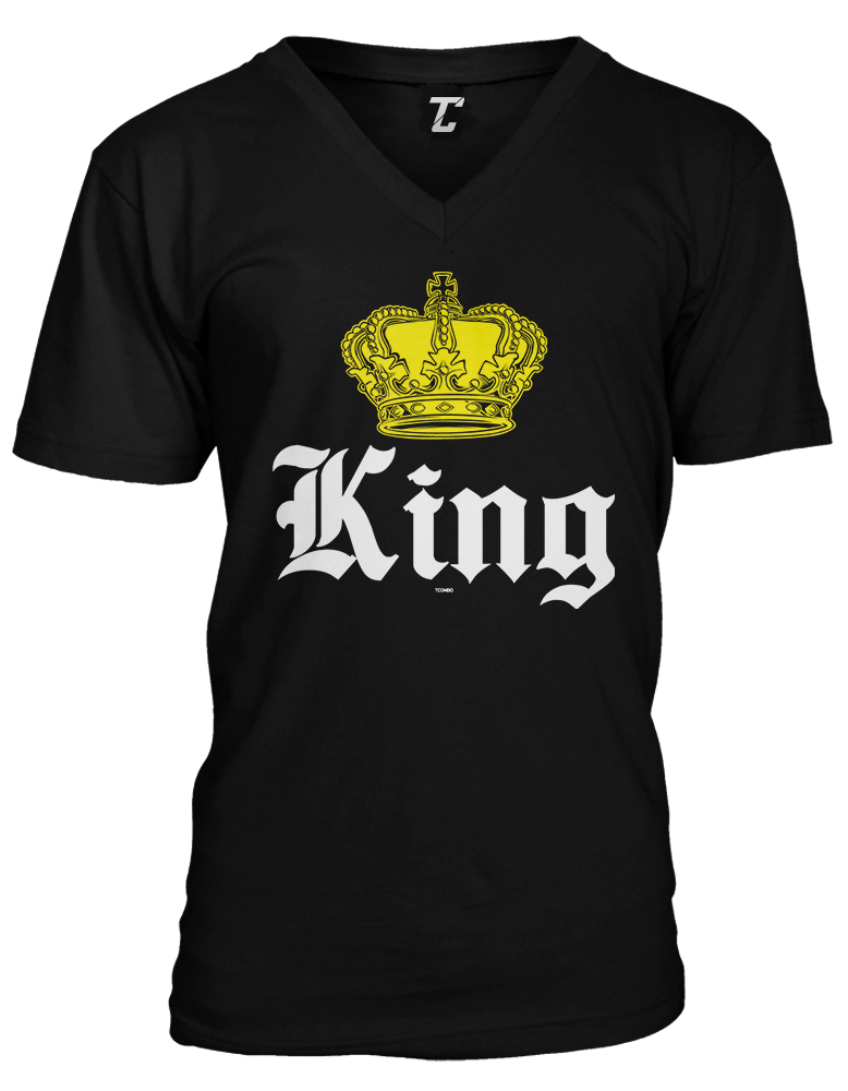 King Crown - Father's Day Daddy Dad Royalty Ruler Unisex V-Neck T-shirt