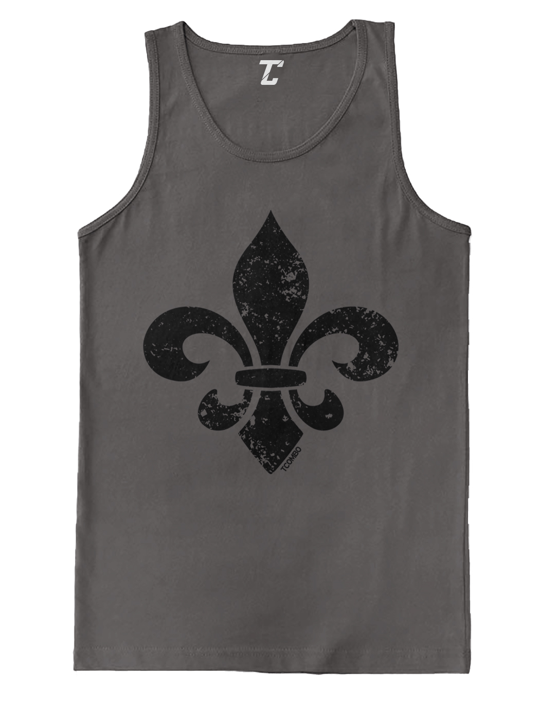 Fleur De Lis Distressed – Mardi Gras NOLA Parade Beads Men’s Tank Top