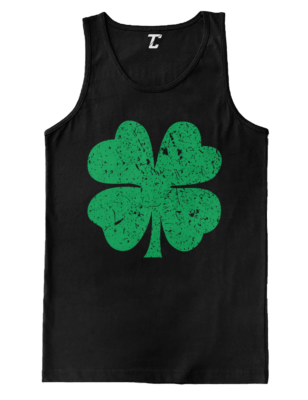 Green Four Leaf Clover – St. Patrick’s Day Irish Luck Men’s Tank Top