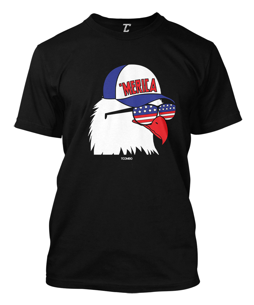 Merica Eagle – 4th Of July USA Freedom Red White & Blue Men’s T-shirt
