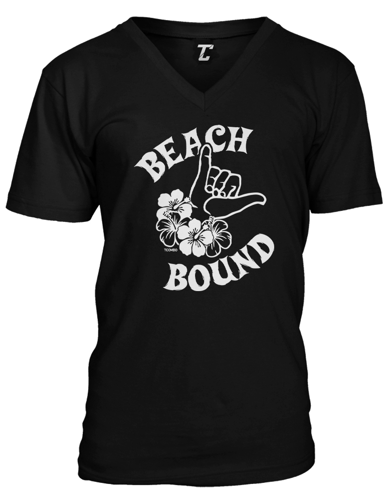 Beach Bound – Vacation Paradise Tropical Ocean Sand Unisex V-Neck T-shirt