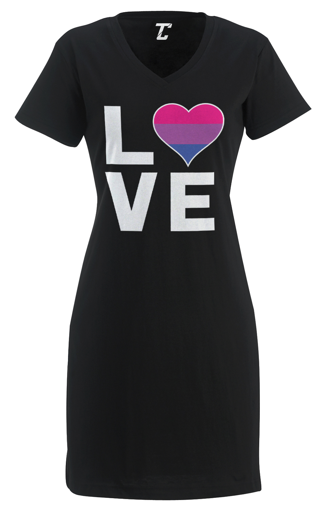 Love Bisexual Heart – LGBTQ Pride Proud Bi Both Teams Women&rsquo;s Dress