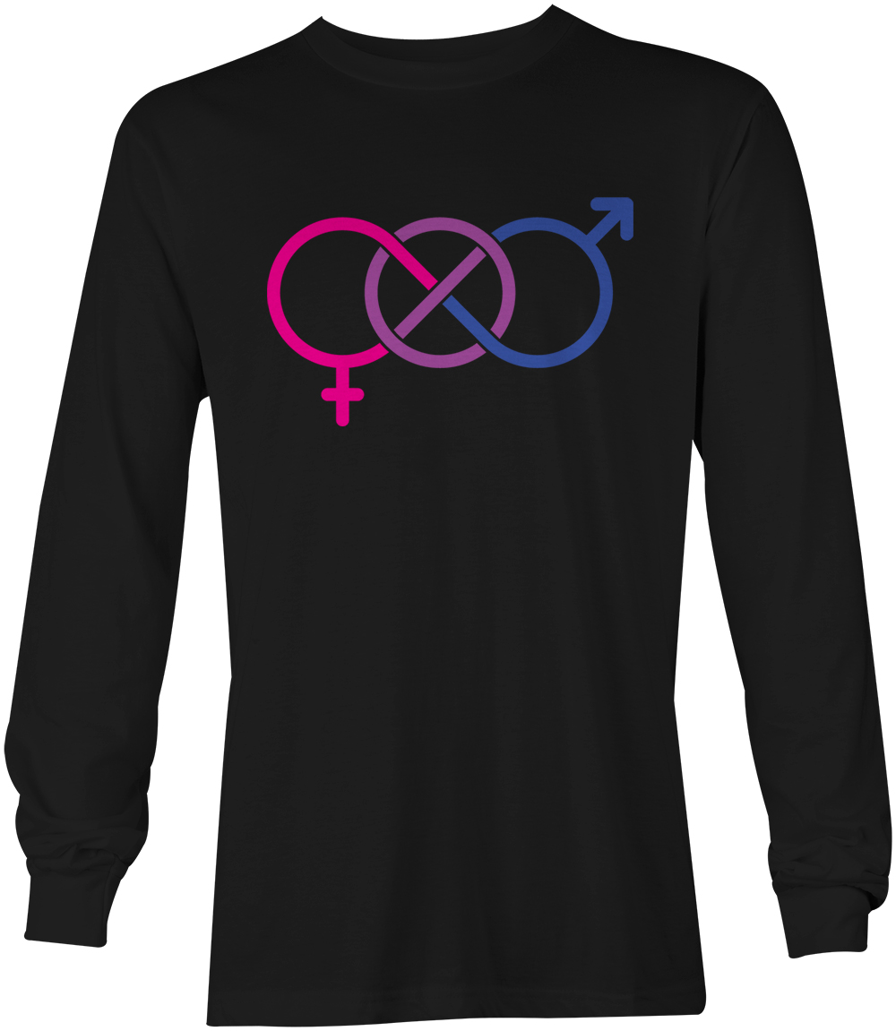 Bisexual Symbol – LGBTQ Infinity Pride Proud Love Bi Unisex Long Sleeve Shirt