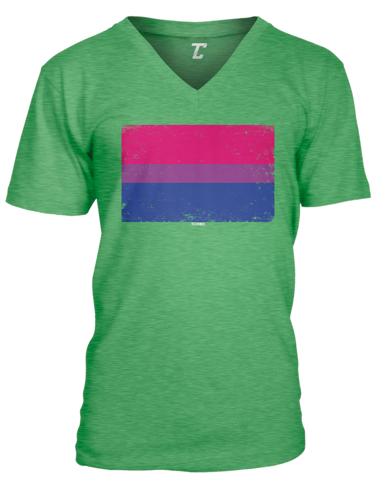 Bisexual Flag LGBTQ Pride Proud Parade Love Bi Unisex V Neck T shirt