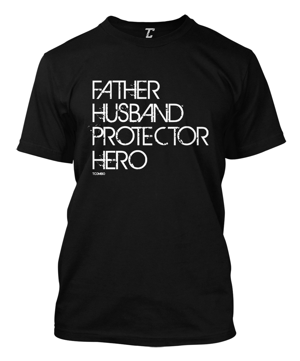 Father Husband Protector Hero – Father’s Day Grandpa Men’s T-shirt