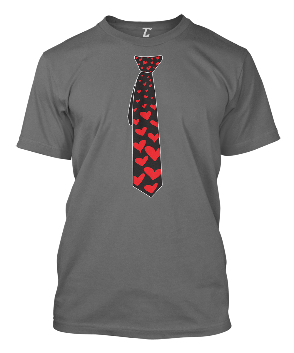 Heart Tie – Valentine’s Day Love Hearts Romantic Funny Men’s T-shirt