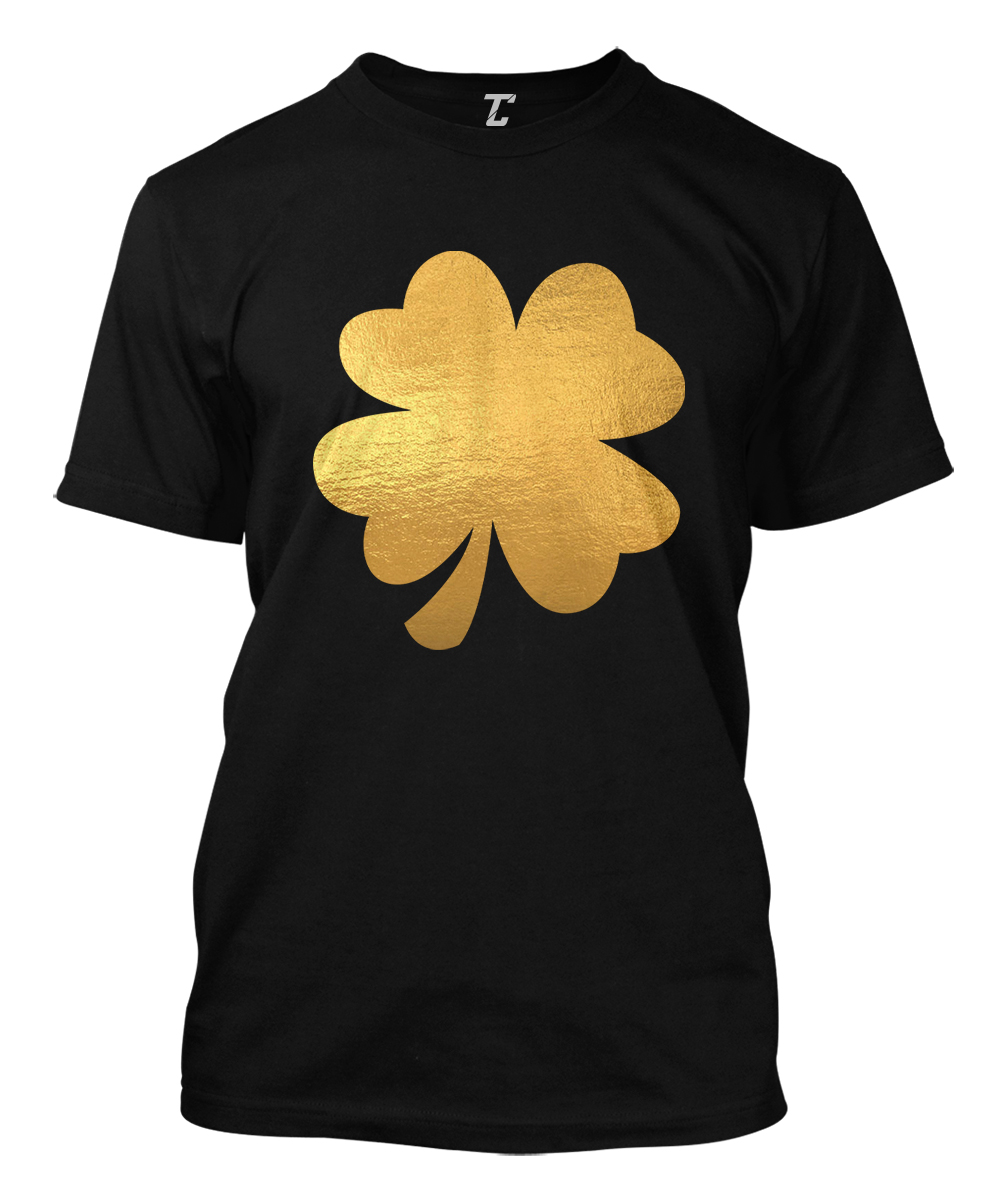 Gold Four Leaf Clover – St. Patrick’s Day Irish Luck Men’s T-shirt