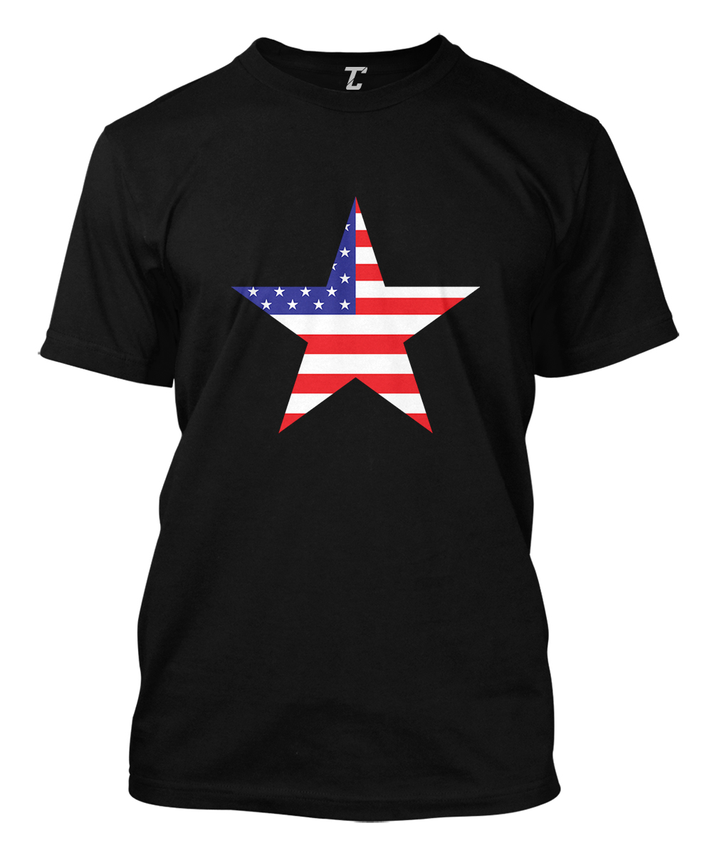 Star American Flag – USA United States Red White & Blue Men’s T-shirt
