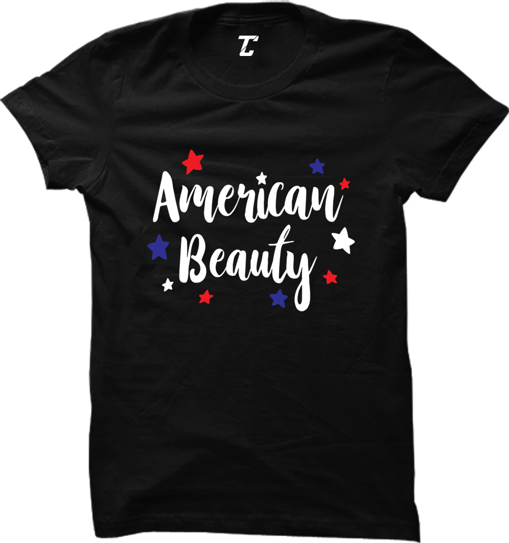 American Beauty – USA Red White & Blue Stars & Stripes Women’s T-shirt