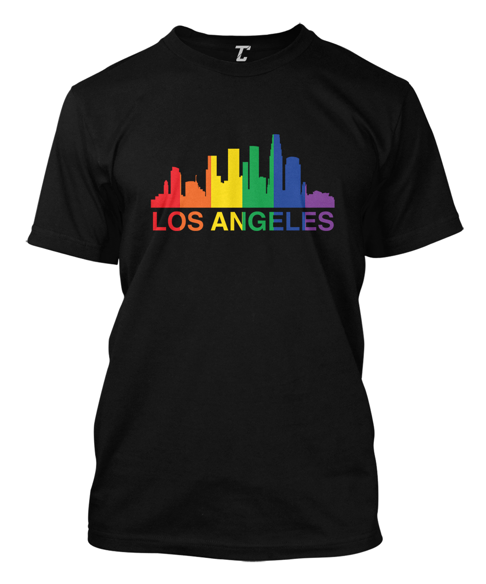 Los Angeles – LGBTQ Gay Pride Proud Parade Rainbow Men’s T-shirt