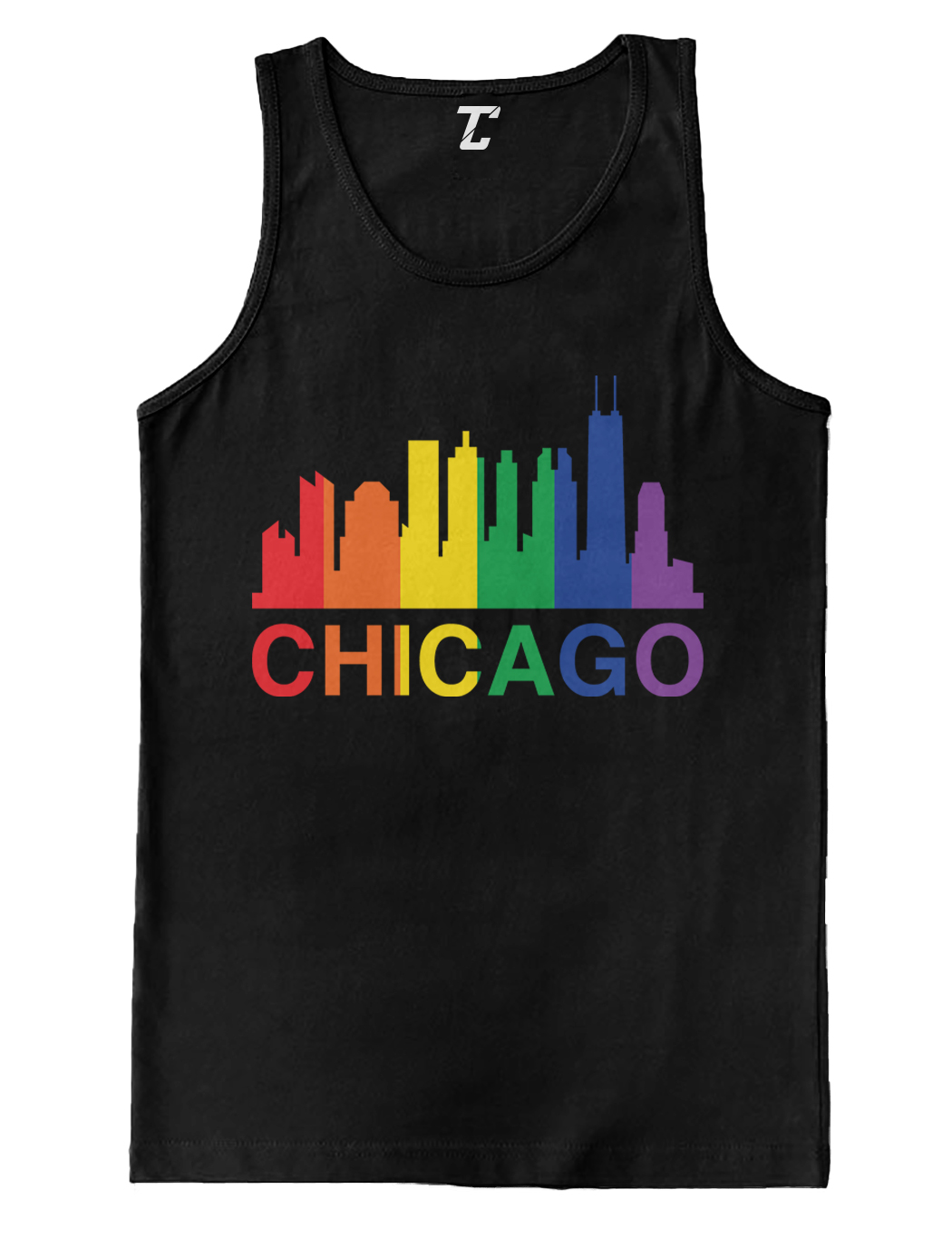 Chicago – LGBTQ Gay Lesbian Pride Proud Parade Rainbow Men’s Tank Top