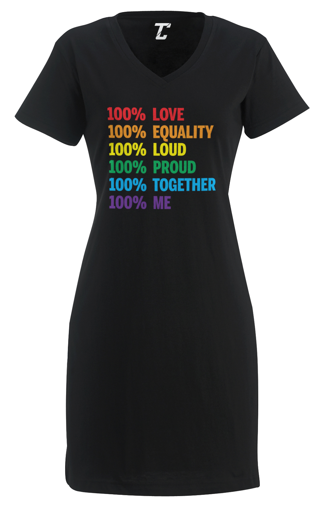 100% Pride – LGBTQ Love Proud Equality Rainbow Women&rsquo;s Dress