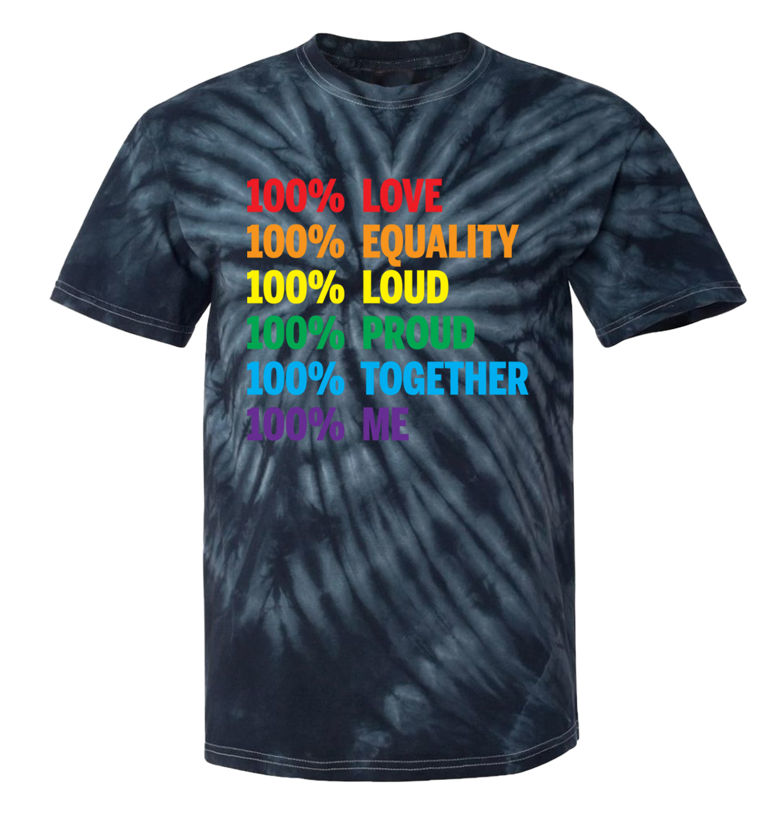 PRIDE Medium Large BNWT M&S Grey Pride 100% Proud T-Shirt Rainbow LGBTQ KJ 