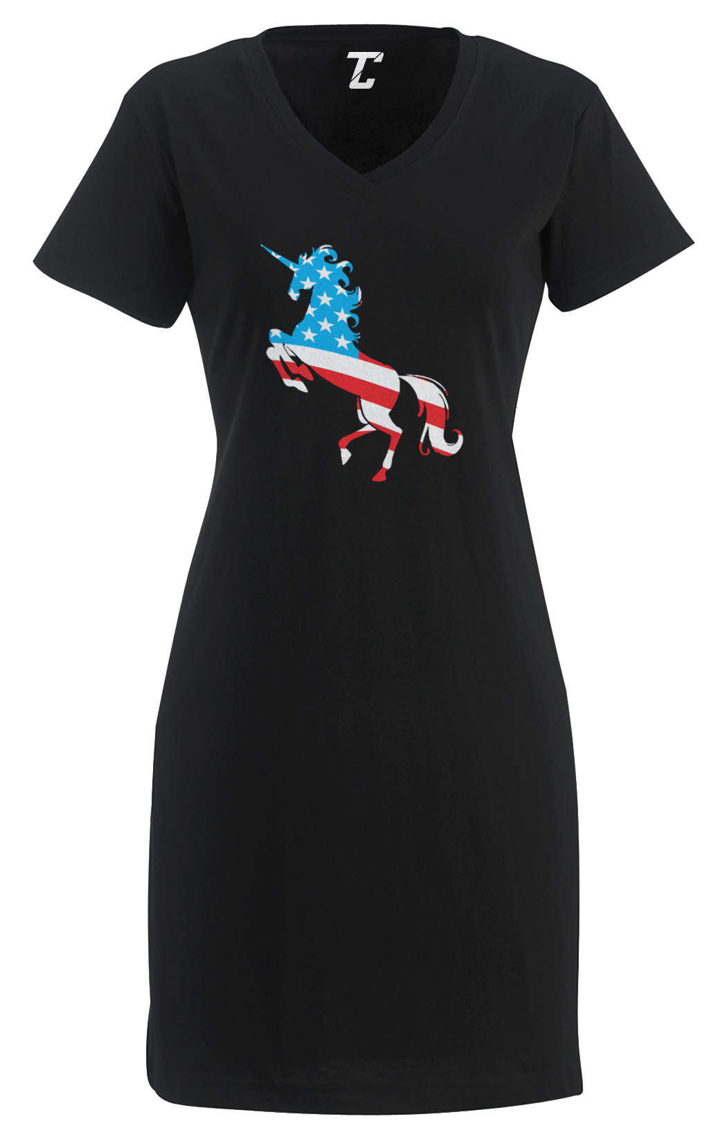 American Unicorn – Silhouette USA Red White & Blue Women’s Dress