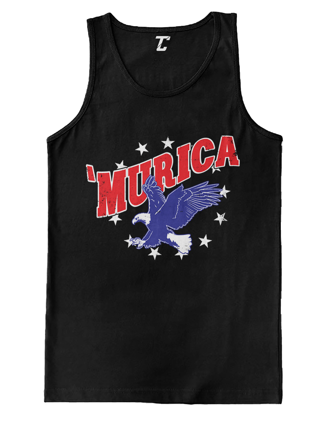 Murica Eagle – Stars Stripes USA Patriot Red White Blue Men’s Tank Top