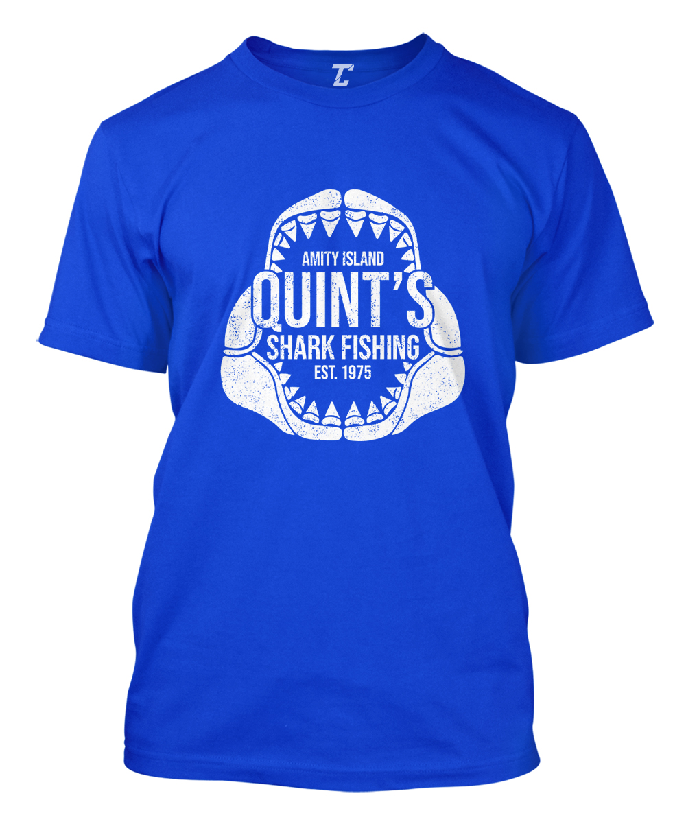 Quint's Shark Fishing - Amity Island Parody Ocean Boat Men's T-shirt