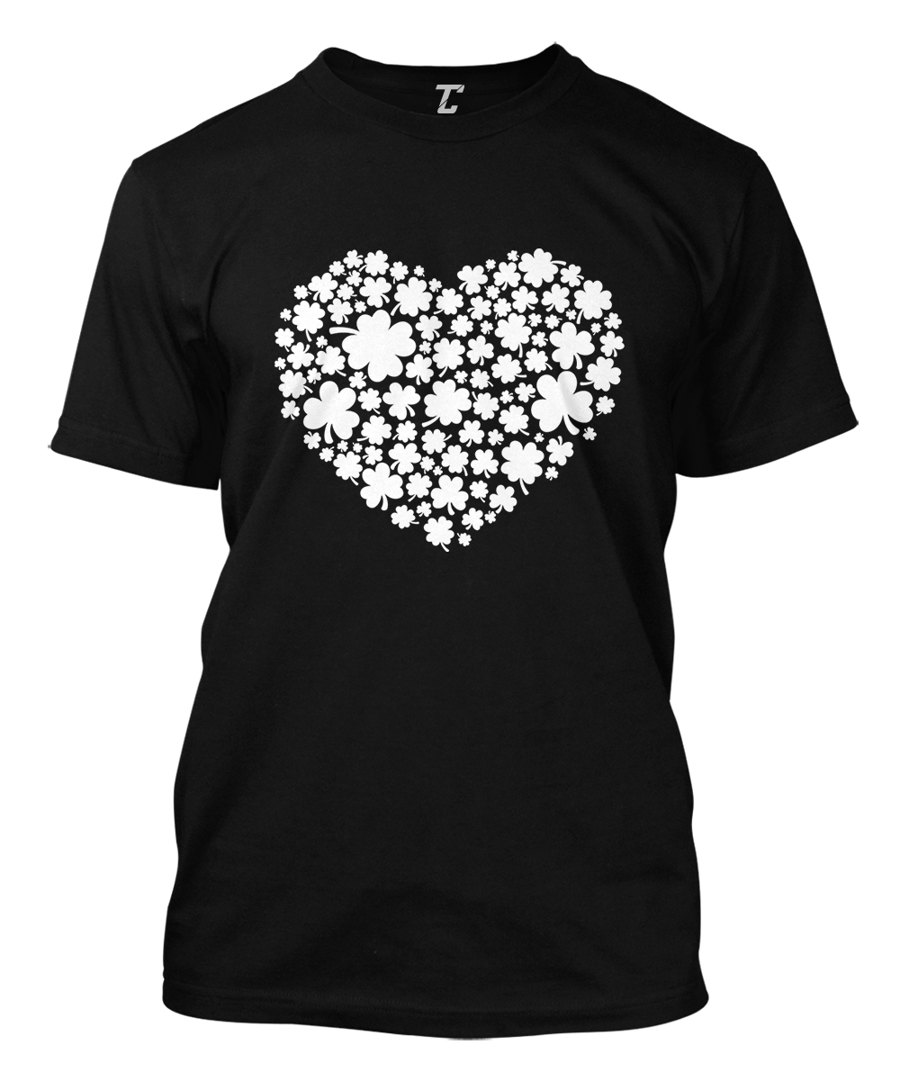 Shamrock And Clover Heart Collage – St. Patrick’s Day Men’s T-shirt