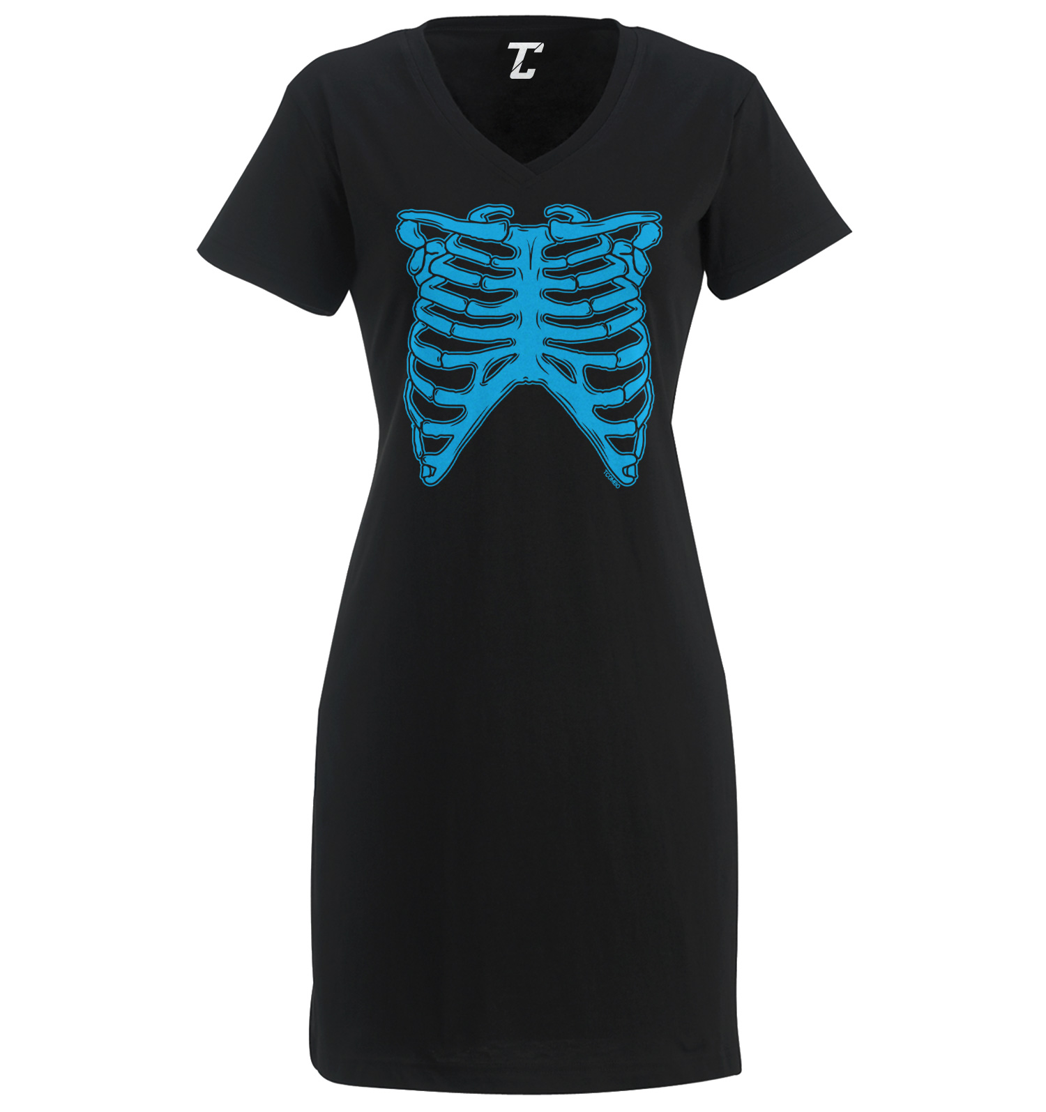 Skeleton Ribcage Neon Blue - Bones Halloween Outfit Women's Dress | eBay