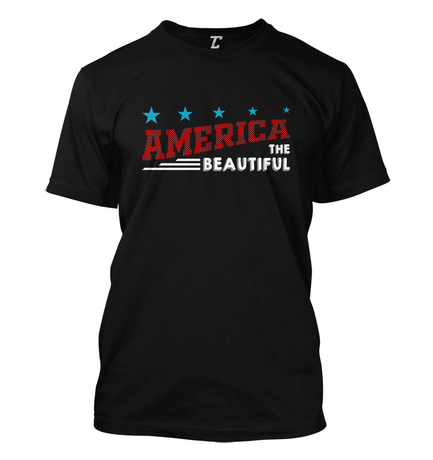 America The Beautiful – Land Of The Free Red White Blue Men’s T-shirt