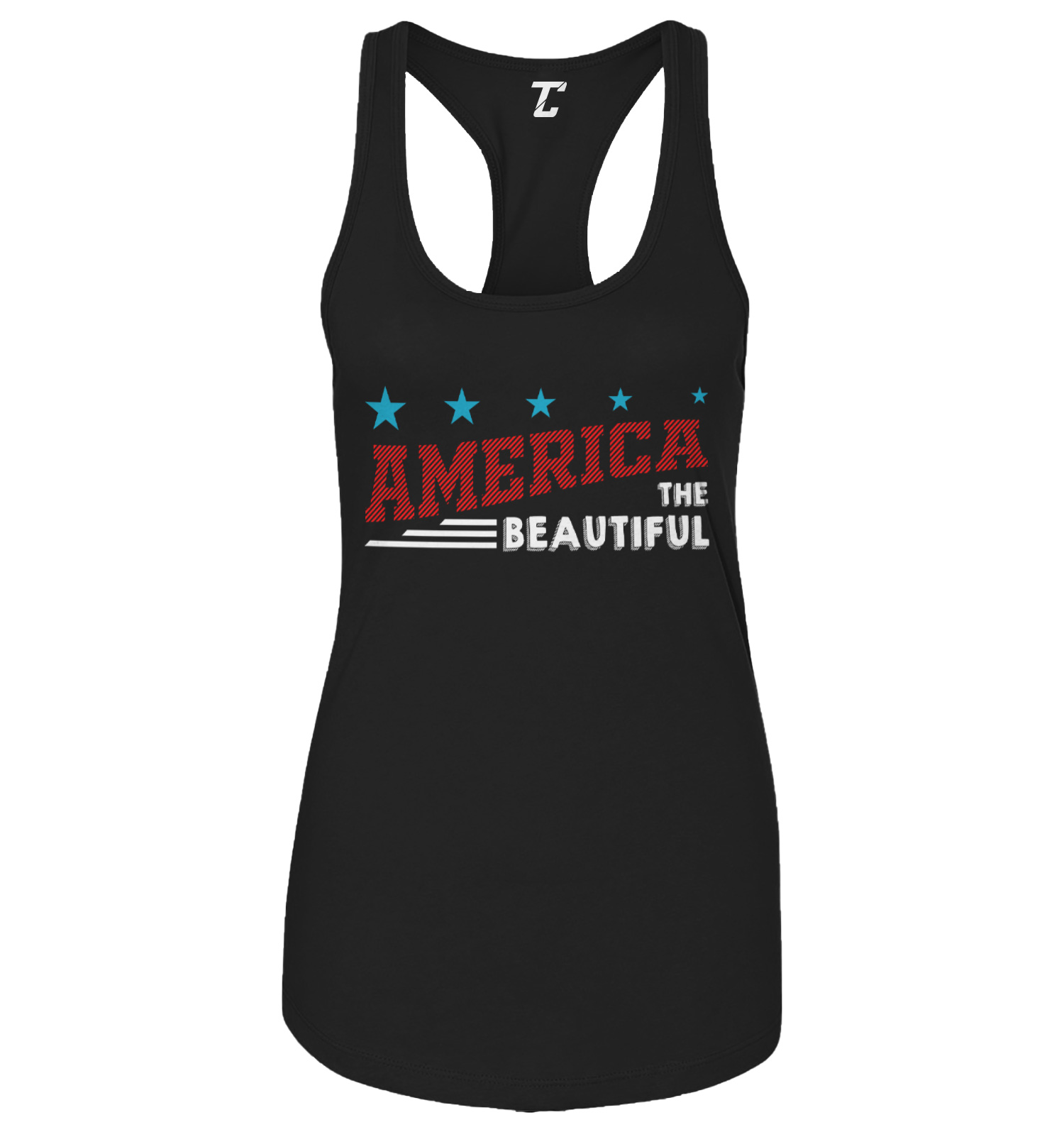 America The Beautiful – Land Of The Free Red White Blue Women’s Tank
