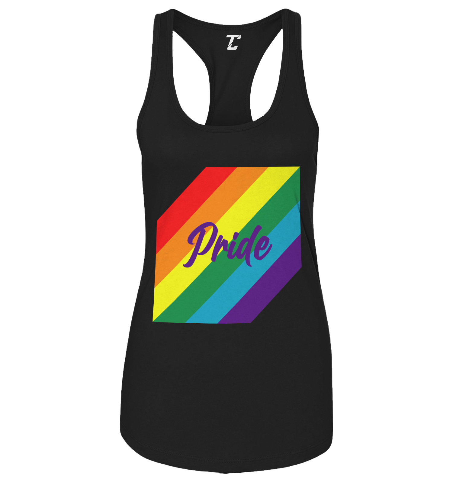 Pride Diagonal Rainbow – LGBTQ Gay Lesibian Pride Women’s Tank