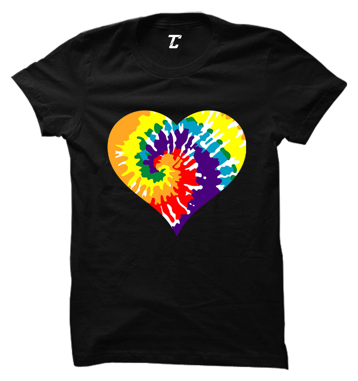 Heart Rainbow Tie Dye Pattern - Love Couple Women's T-shirt | eBay