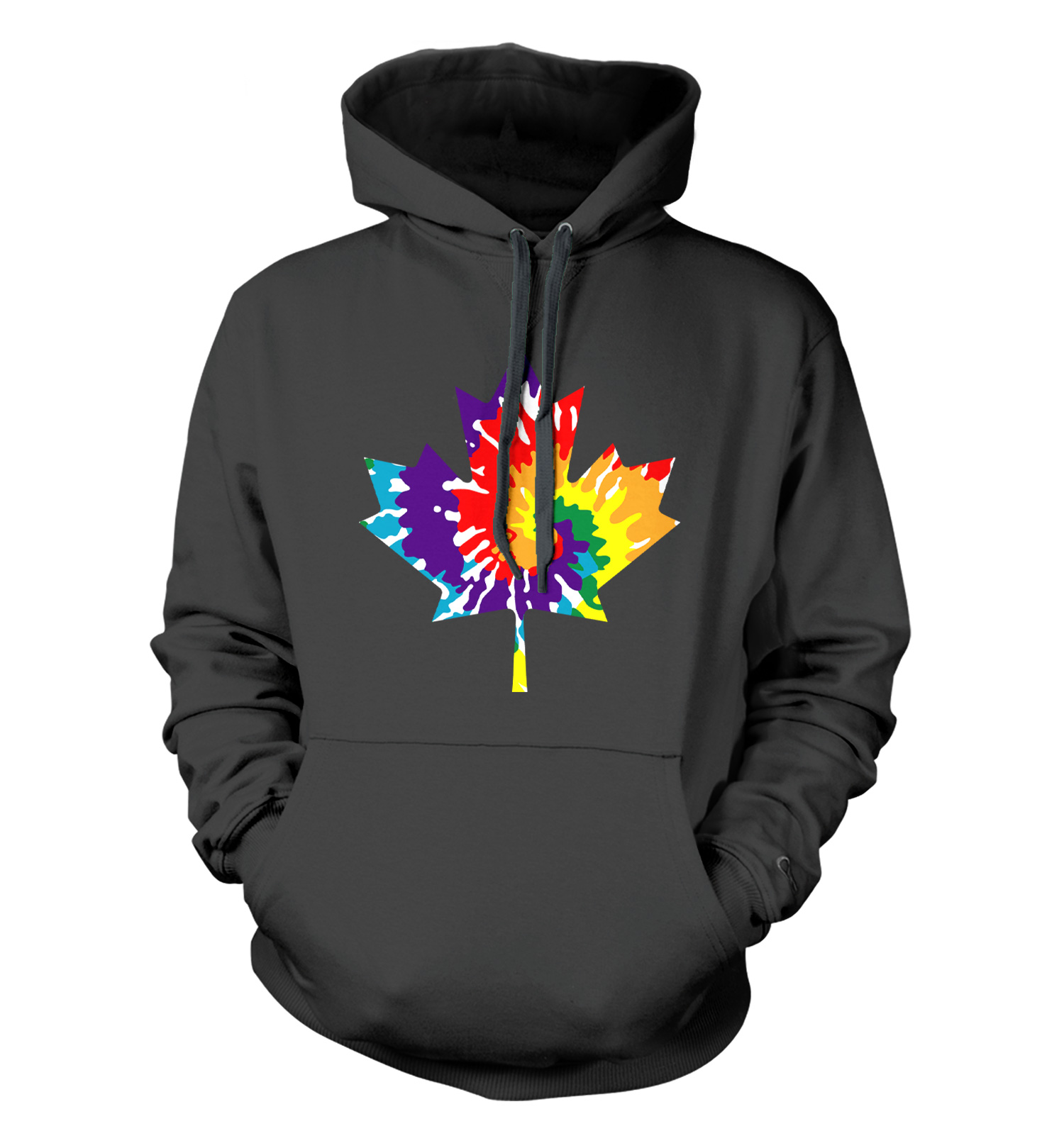 【COLOR iN ID】Leaf ST Hoodie Maple Leaf Tie Dye Pattern - Canadian Country Pride Unisex