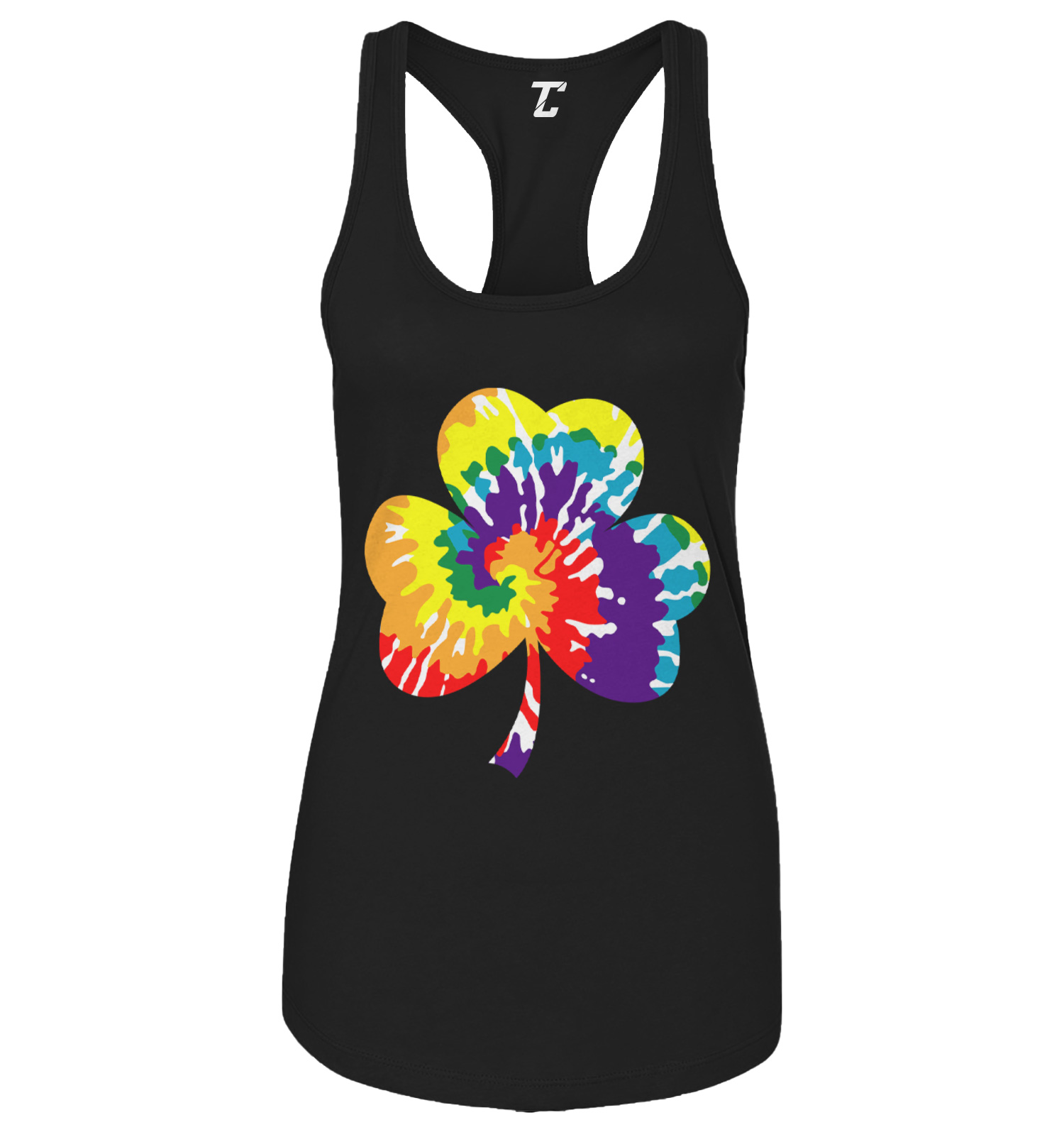 Shamrock Rainbow Tie Dye Pattern – St. Patty’s Day Women’s Tank