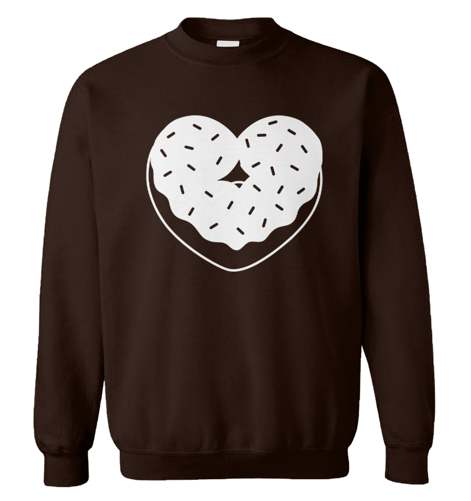 Donut Heart - Valentine's Day Food Dessert Pastry Love Unisex Sweatshirt - Picture 3 of 12