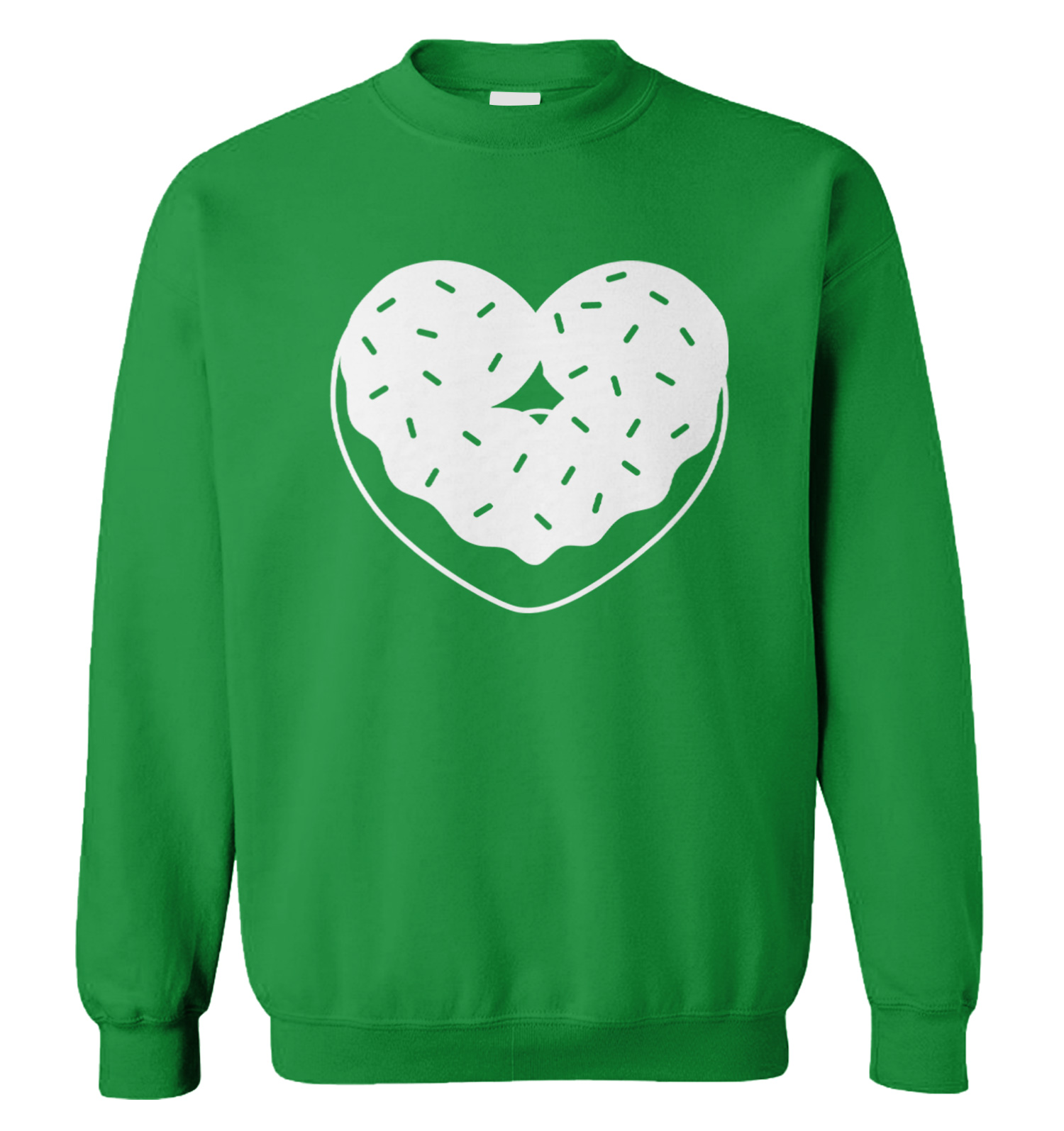 Donut Heart - Valentine's Day Food Dessert Pastry Love Unisex Sweatshirt - Picture 5 of 12