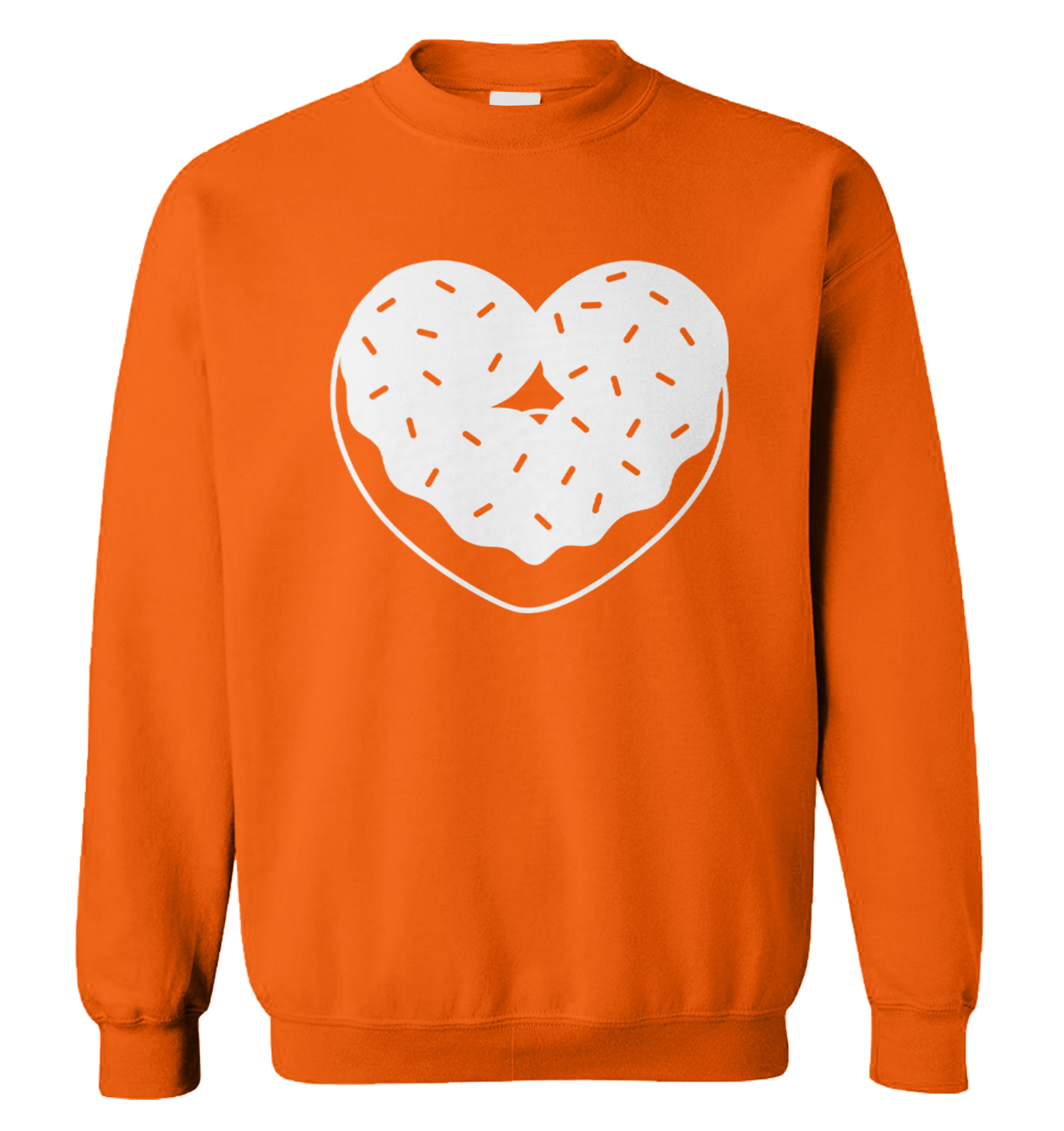 Donut Heart - Valentine's Day Food Dessert Pastry Love Unisex Sweatshirt - Picture 8 of 12