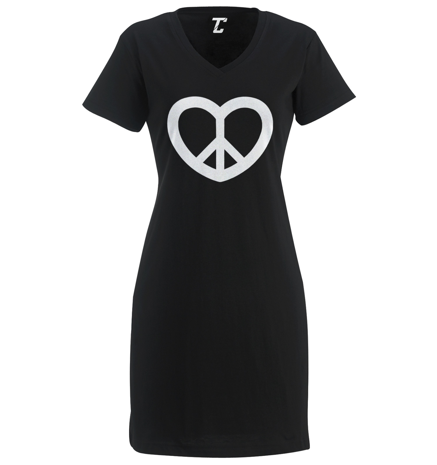 Peace Sign Heart – Love Unity Together Serenity Women’s Dress