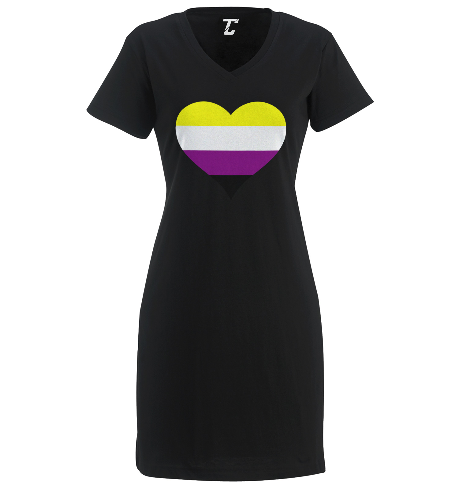 Non Binary Heart – Pride Flag LGBTQ Gender Fluid Women’s Dress